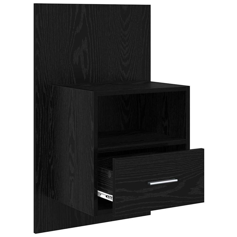 Bed Cabinet, Black Oak