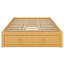 Platform Bed Frame with 4 Storage Drawers and Hydraulic Footboard Storage, No Headboard Style-250005436