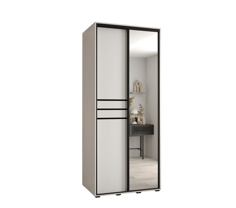 Cannes XI 2 Door Glass Steel Wardrobe
