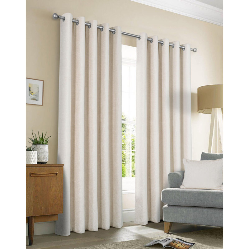 Amberley EARTH EYELET THERMAL, Natural, 168cm Width x 229cm Drop