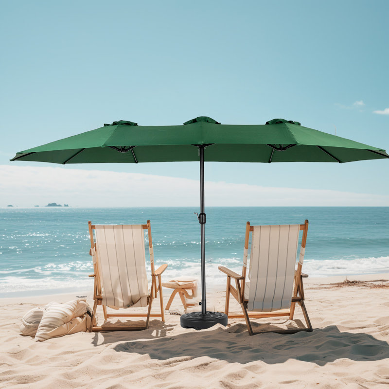Parasol de marché rectangulaire 178 po x 105 po, Vert