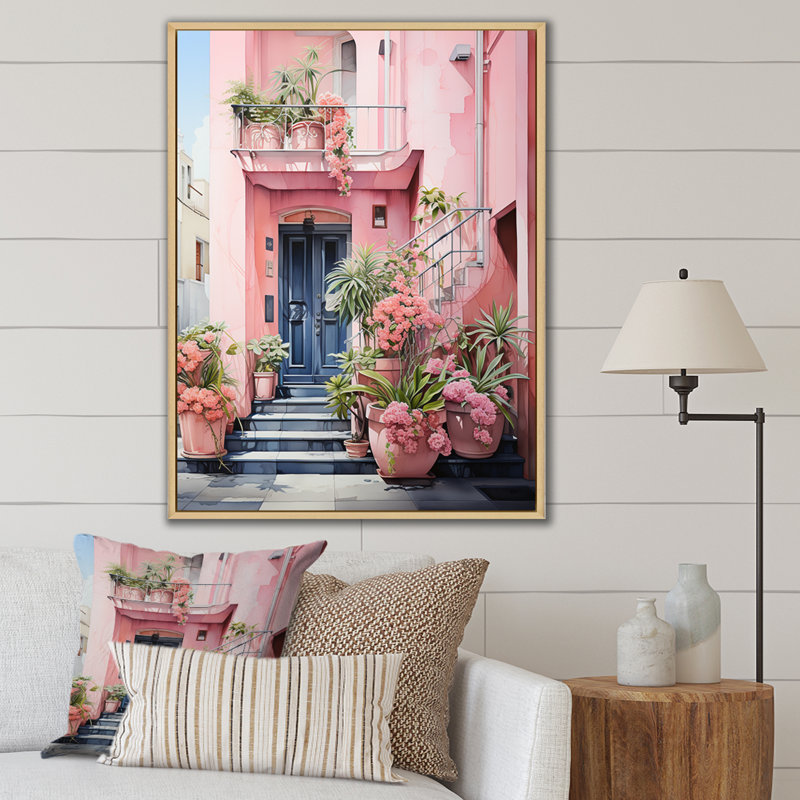 «Pink Miami Artful Facades I - City Miami», reproduction sur toile encadrée, H 20 po x l 12 po x P 1 po