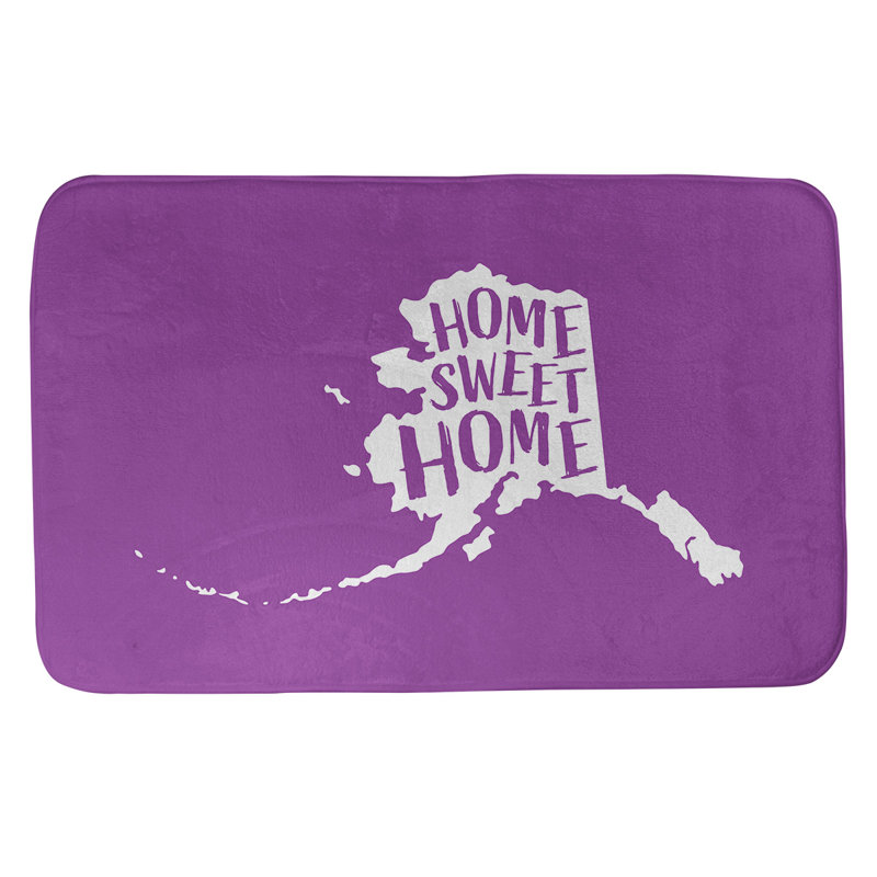 Memory Foam Non-Slip Bath Rug, 21" W x 34" L, Blue, Alaska