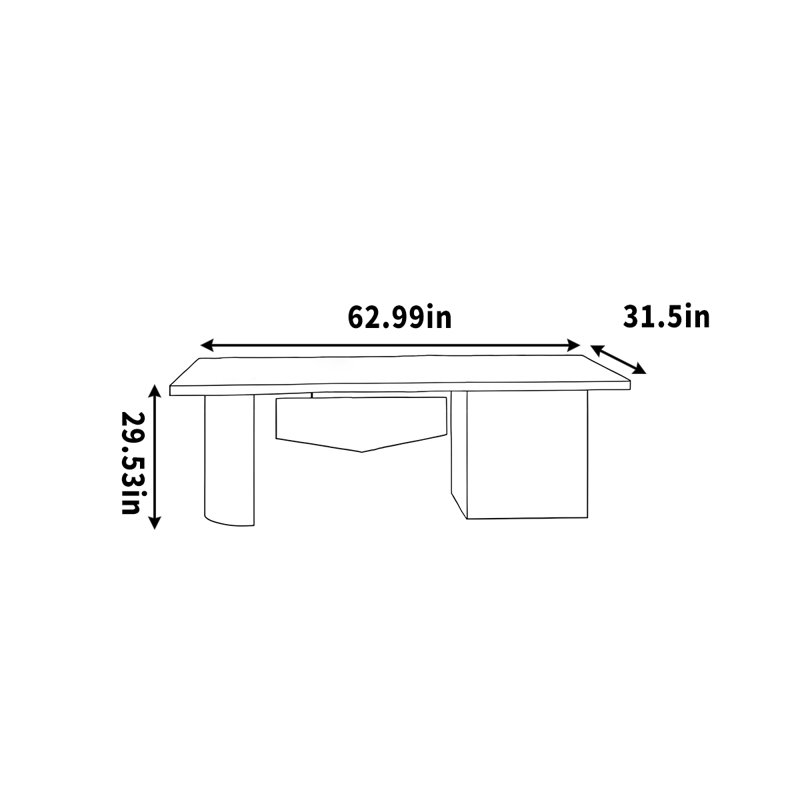 Planche large en bois massif multicouches, H 29,53 po x l 62,99 po x P 31,5 po