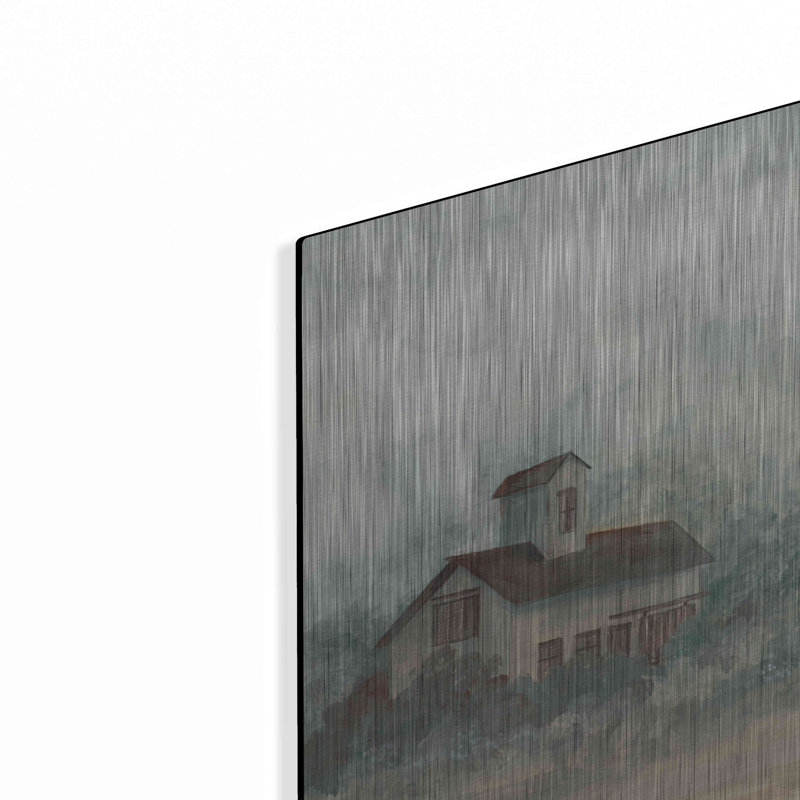 «Barn In Country I» par Cindy Jacobs, art mural en métal, 16 po x 24 po
