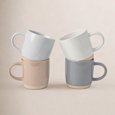Daytona Stackable Stoneware Coffee Mugs