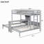 Lit superposé simple au-dessus de simple et simple avec bureau intégré et tablettes de rangement, lampe de lecture, 3 lits en 1-1263594744