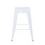 24 tabourets de bar sans dossier en métal de 24 po de hauteur comptoir, non empilables, détachables, simples et faciles à assembler, espace pour îlot de cuisine, bar, salle à manger - tracas de ton blanc - couleur rapide