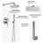 Wall Mount Shower System, 10" Rainfall Shower Head With Handheld Spray-110690356