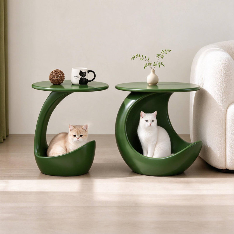 Ensemble de 2 tables de bout 2 en 1, Vert
