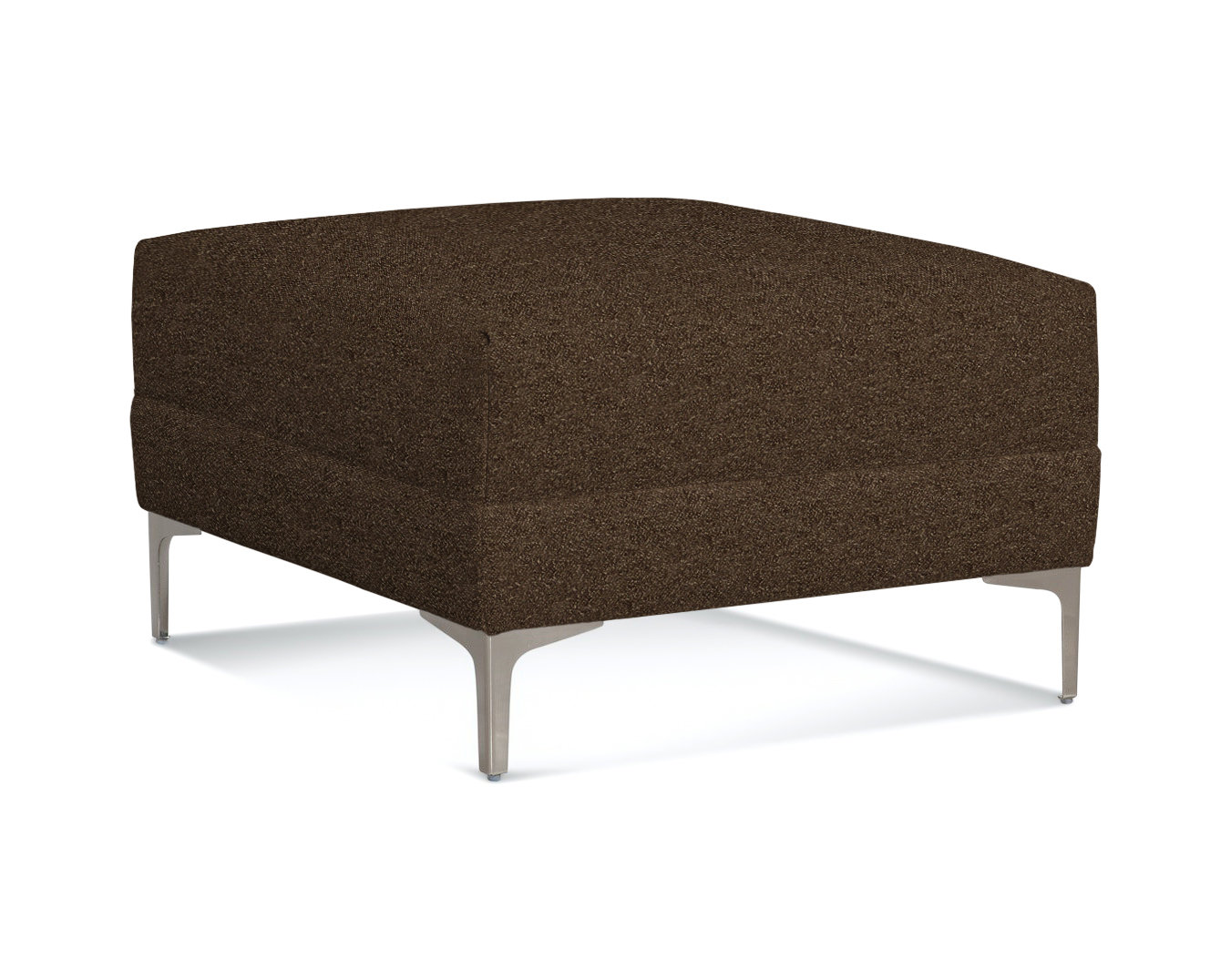 Alexa Upholstered Ottoman, Elite Chocolate 100% Polyester