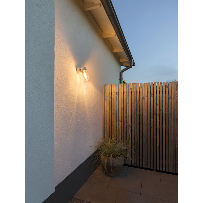 24.5cm H Outdoor Armed Sconce, White