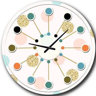 Gold Chic Design III - Mid-Century Modern wall clock