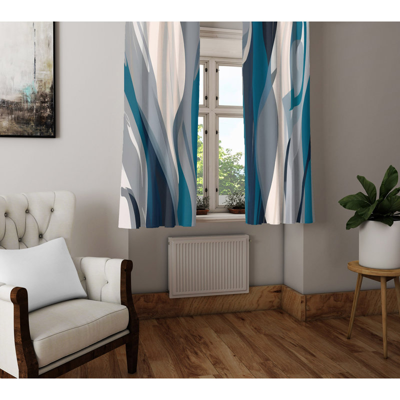 Deviny Semi Sheer Curtain Pair, 20" W x 52" L