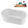 59" Streamline Soaking Freestanding Tub and Tray With Internal Drain