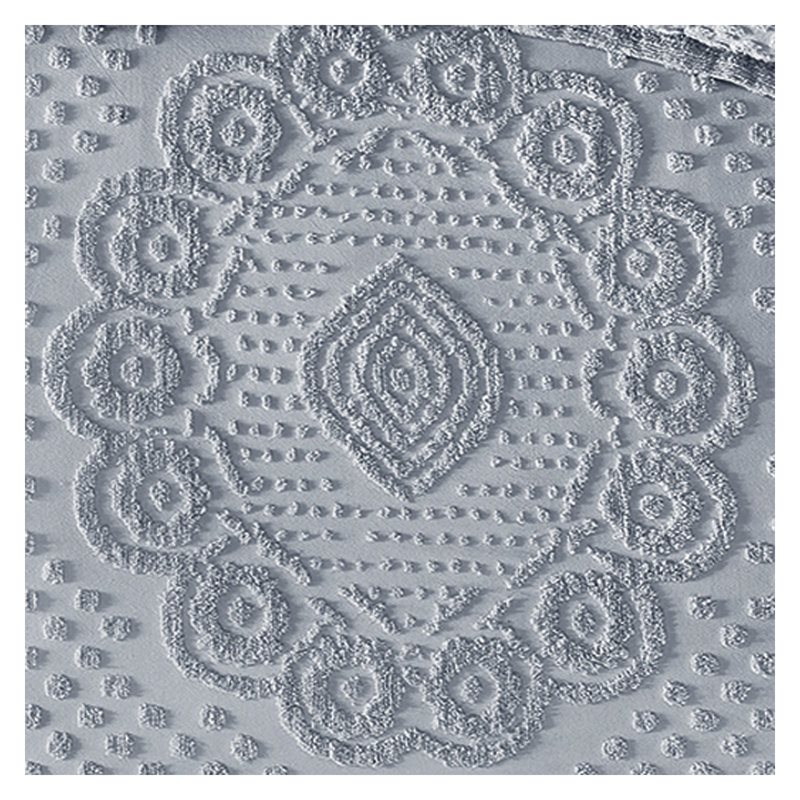 Heirloom Collection 100% Cotton Chenille Full/Double Bedspread Set, Traditional Medallion Coverlet with Matching Shams, OEKO-TEX Certified, Soft, Breathable, Machine Washable, All-Season, Gray