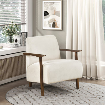 Chaise d'appoint moderne avec coussins de siège en velours côtelé