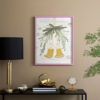 «Christmas Holiday Art» CECXVI, reproduction d'art encadrée - bois massif