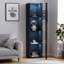 Grande armoire de rangement avec lampe à bande en aluminium sur le côté