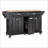Durable Kitchen Island With Rubber Wood Countertop, Spacious Storage, And 5-Wheel Mobility For Enhanced Cooking Convenience.-649148250