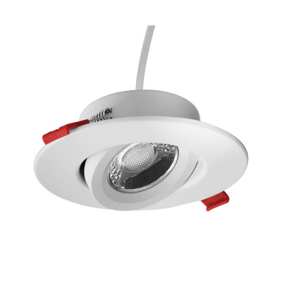 DGC 4-Inch White Selectable Canless Adjustable Gimbal LED Recessed Downlight