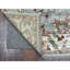 Tapis de couloir gris en laine noué à la main 2 pi 7 po x 9 pi 8 po Kashmir