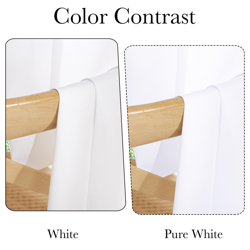  Non-See-Through Privacy Sheer Curtains 2 Panels, 52" Wide Grommet Window Curtains Drapes for Living Room Bedroom- Home Decoration Light Filtering Elegant Window Drapes