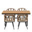 Ensemble contemporain d'extérieur avec chaises en rotin PE et table en bois plastique
