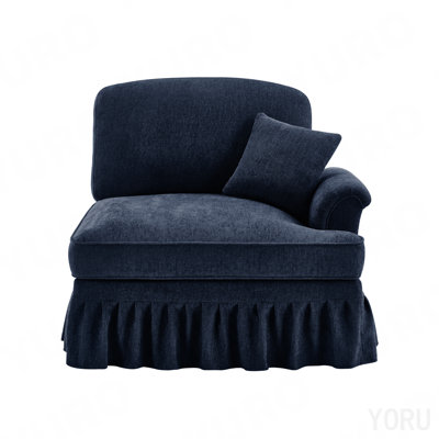 Sofa Rsf Chenille W/1 Pillow -Blue