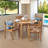Schmitz 4 - Person Acacia Wood Patio Dining Set with Round Table