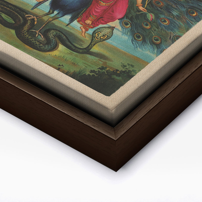 Raja Ravi Varma, Canevas, H 12 po x l 16 po, Encadrement brun
