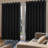Blackout Room Divider Curtains For Sliding Glass Doors 84 Inches Long 1 Panel, Extra Wide Sliding Door Curtains(Black, 100Wx84l)
