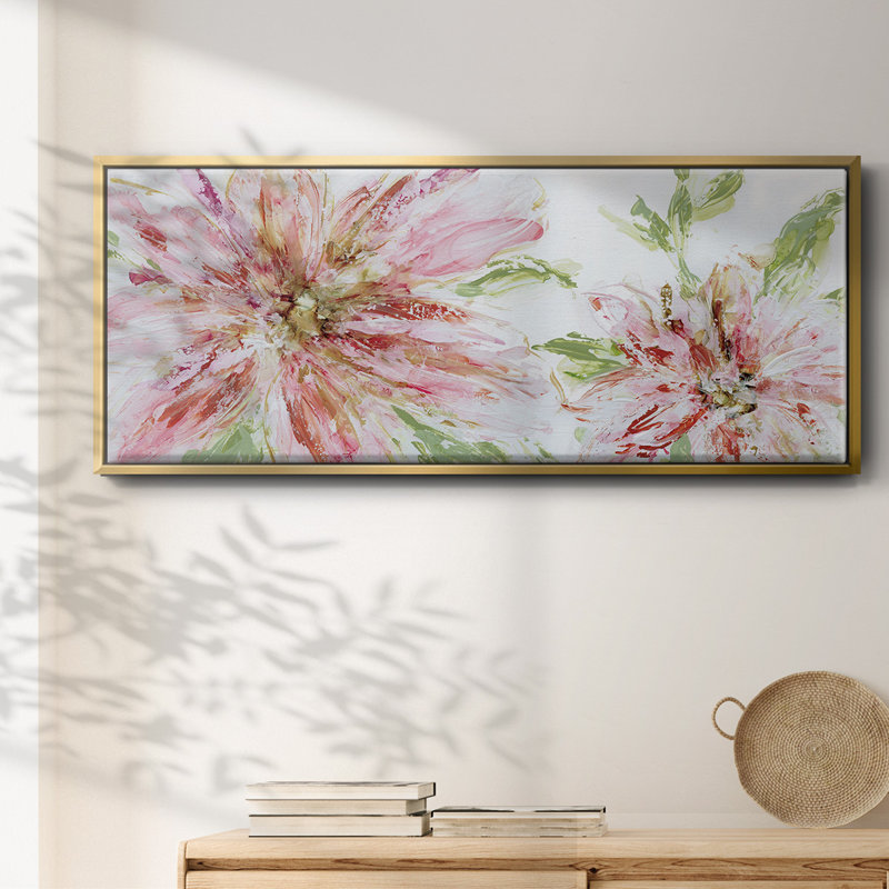 Floral Panache - toile encadrée, H 20 po x l 50 po