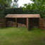 Urbanna 340cm W x 80cm D Solid Wood Log Store-36319599