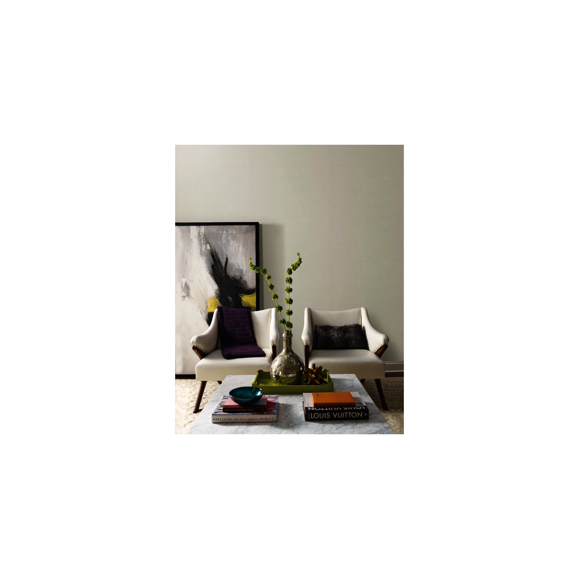 Modern Abstract Wallpaper, White