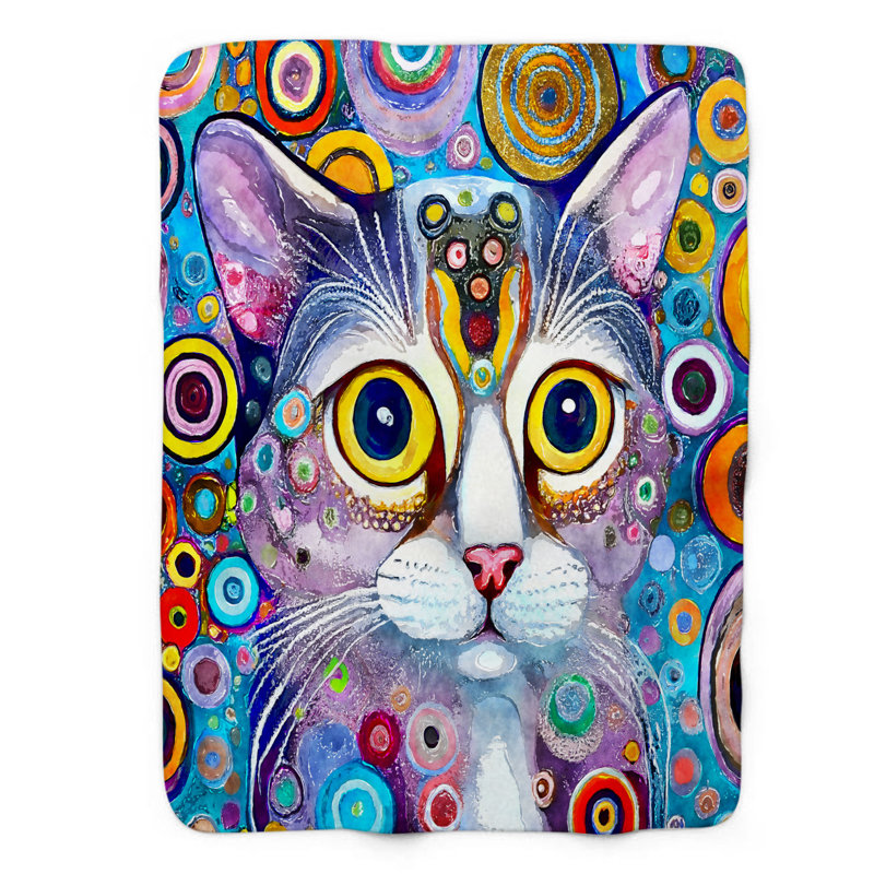 Trippy Whiskers - couverture 1 pièce, Grand lit