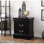 Table de chevet contemporaine contemporaine avec tiroirs fonctionnels pour chambre à coucher - Pièce de bois synthétique Iii 2