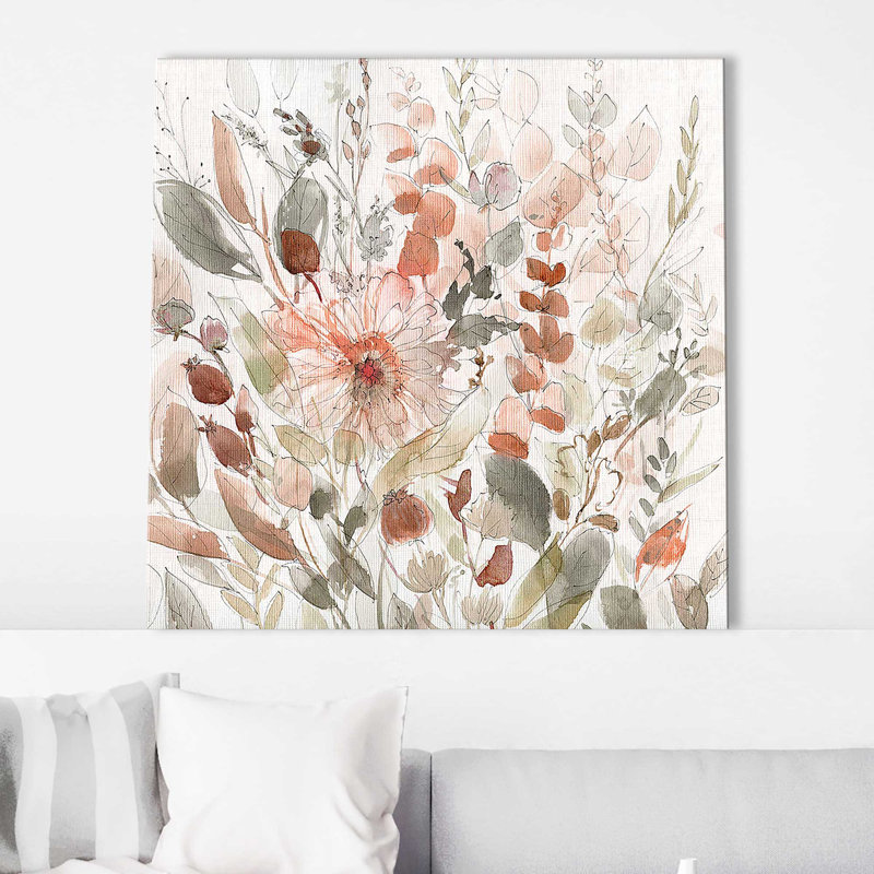«Wild Blush Garden (Square)» par Carol Robinson, reproduction, Toile tendue, H 24 po x l 24 po x P 1,5 po