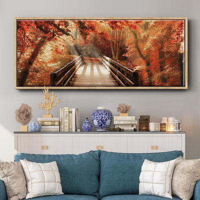 Autumn Bridge- Framed Canvas