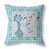 Motif floral turquoise