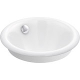 Iron Plains® Metal Circular Dual Mount Bathroom Sink with Overflow