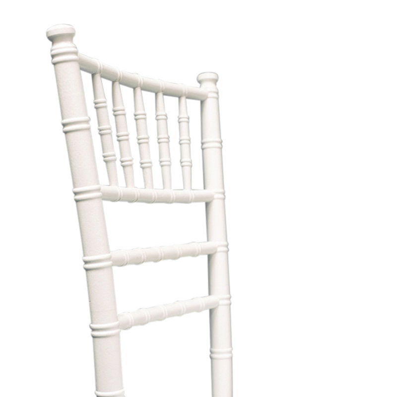 Arrington 43cm H Solid Wood Ladder Back Stacking Side Chair, White