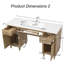 Meuble-lavabo de 60 po avec lavabo SMC, armoire de rangement spacieuse et moderne, pieds en bois massif-839293752