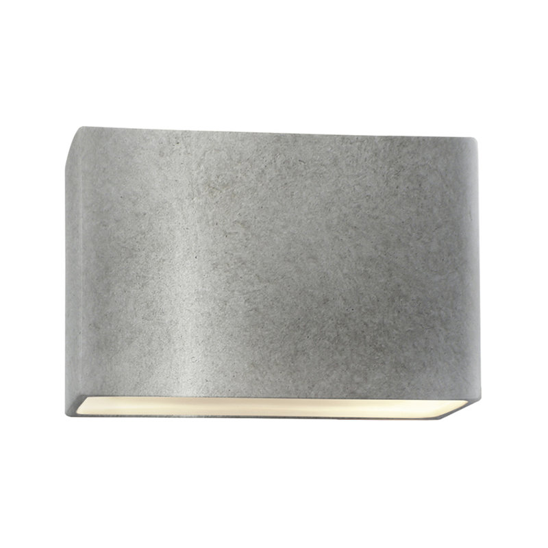 Applique murale encastrée 1 lumière à intensité variable Durso, Argent antique, DEL, H 10 po x l 16,5 po x P 4 po