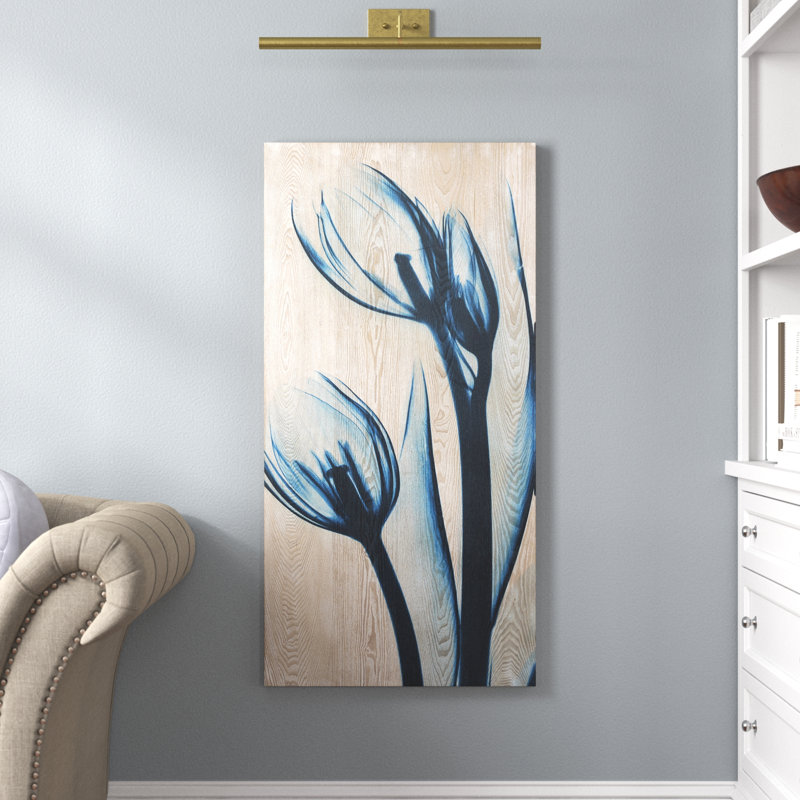 «Blue Tulips», reproduction d'impression sur bois