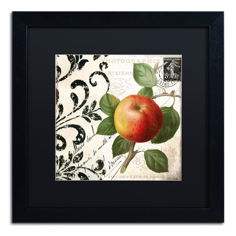 Jadaya «Les Fruits Jardin IV», impression encadrée, Noir, H 16 po x l 16 po x P 0,5 po