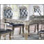 Table de salle à manger formelle extensible avec 2 feuilles, conception antique, bois d'hévéa, parfaite pour les grandes réunions de famille et les dîners élégants.-205456227