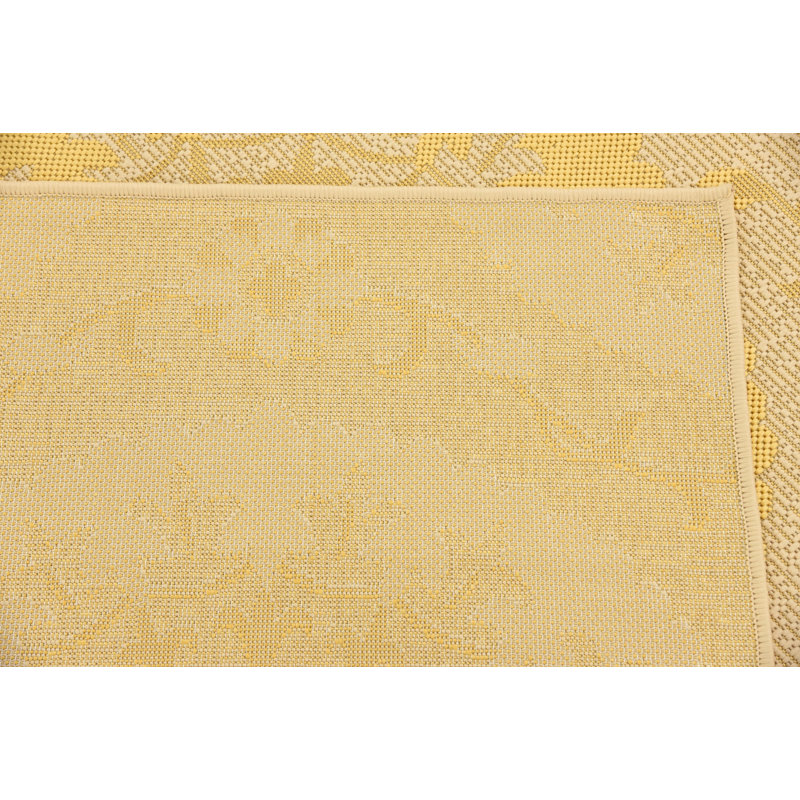 Tapis intérieur / extérieur jaune Storino, Carré 6 pi 1 po
