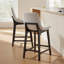 Upholstered Counter Stool with Solid Wood Legs-119721201-119721199