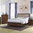 Anza Walnut Upholstered Queen Bed